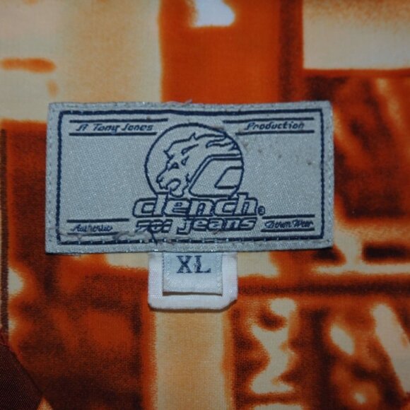 Clench 701 Jeans VTG Y2K Chinatown Button Down Streetwear Shirt Men's XL - Picture 5 of 9